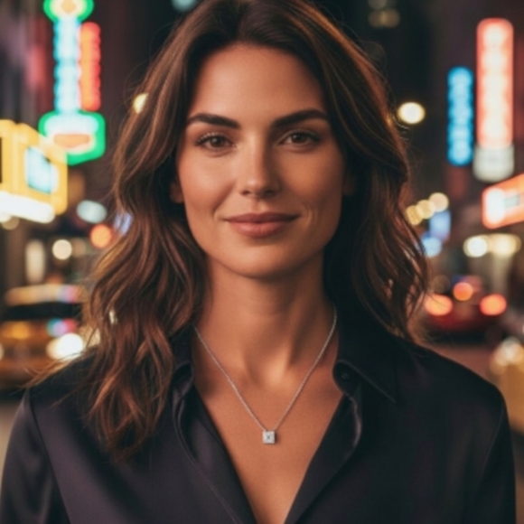 1 CT Moissanite Pendant Necklace Anniversary Birthday Jewelry Gift - Picture 6 of 12